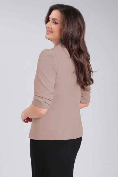 Жакет полуприлегающего силуэта с карманами LeNata 11312 капучино - фото 4