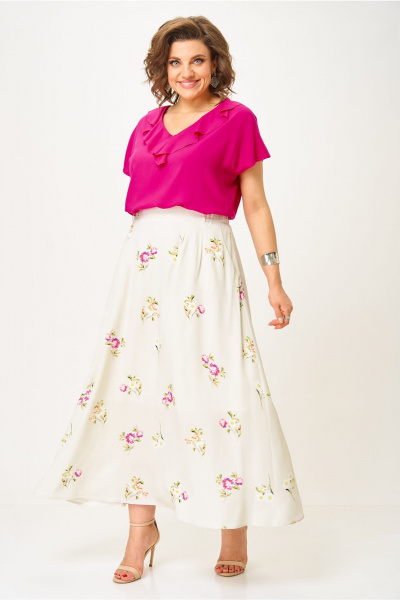 Юбка Andina city 1016-25 песочно-серый - фото 6