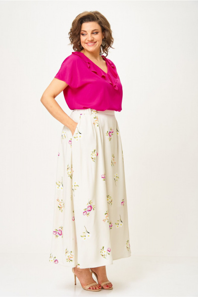 Юбка Andina city 1016-25 песочно-серый - фото 4