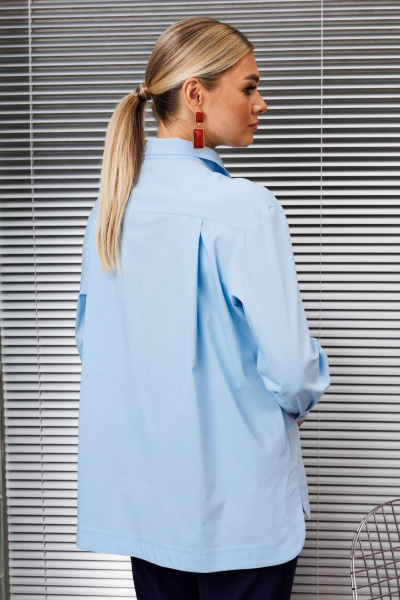 Блуза Мода Юрс 2913BL голубой - фото 10