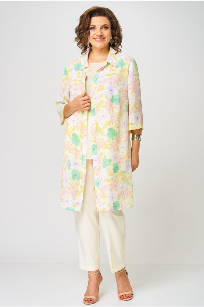 Блуза, брюки, кардиган Andina city 9073-25 сливочное_масло - фото 6