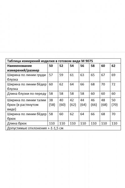 Блуза, брюки Andina city 9075-25 небесно-голубой - фото 3
