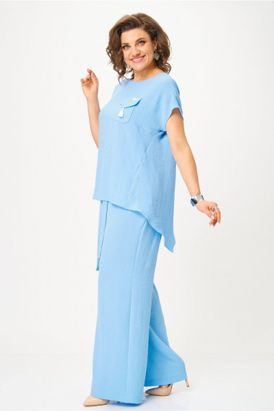 Блуза, брюки Andina city 9075-25 небесно-голубой - фото 6