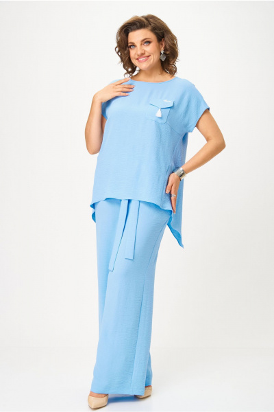 Блуза, брюки Andina city 9075-25 небесно-голубой - фото 5