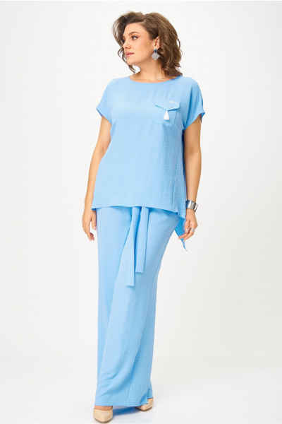 Блуза, брюки Andina city 9075-25 небесно-голубой - фото 4