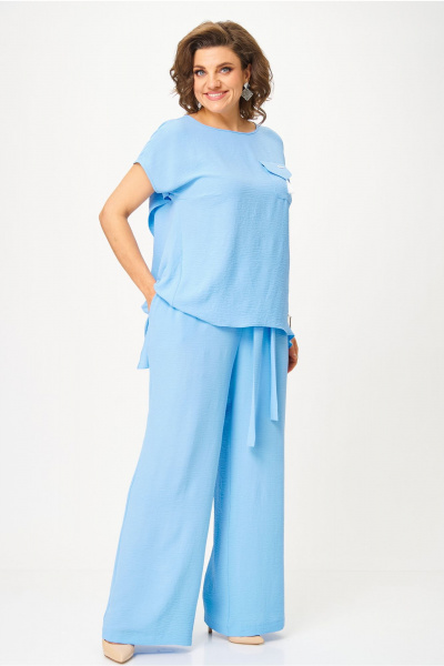 Блуза, брюки Andina city 9075-25 небесно-голубой - фото 1