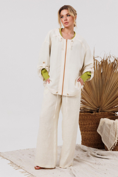 Бомбер AMORI 2186 топленое_молоко - фото 3