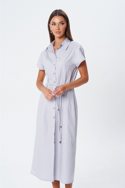 Платье Lady Line 1603 серый - фото 3