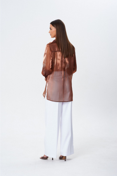 Блуза Lady Line 1604 коричневый - фото 6
