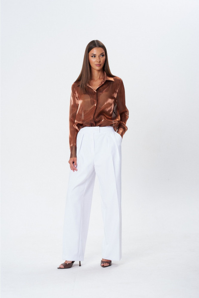 Блуза Lady Line 1604 коричневый - фото 4