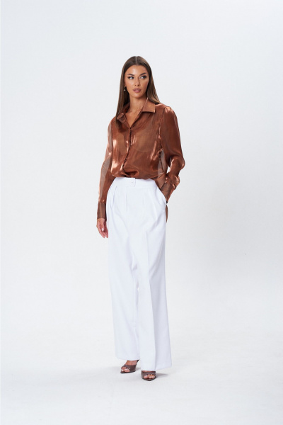 Блуза Lady Line 1604 коричневый - фото 3
