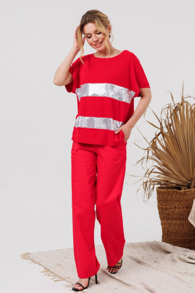 Блуза AMORI 6479 коралл - фото 3