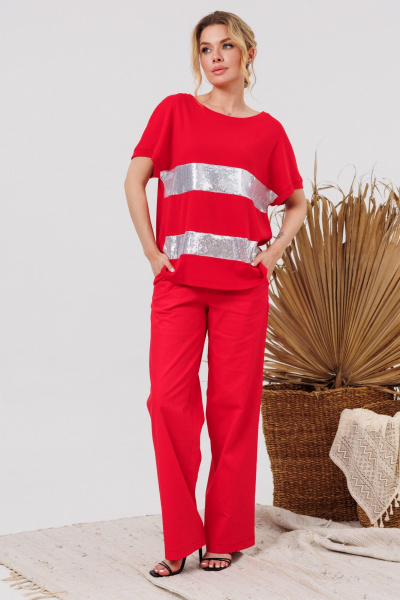 Блуза AMORI 6479 коралл - фото 1