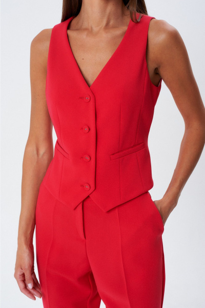 Брюки, жакет, жилет Lady Line 1606 красный - фото 5