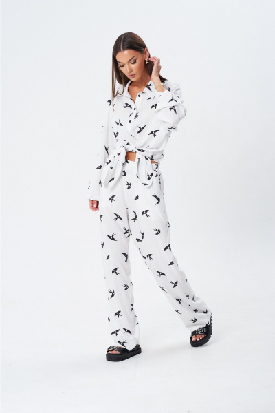 Блуза, брюки Lady Line 1607 белый - фото 3
