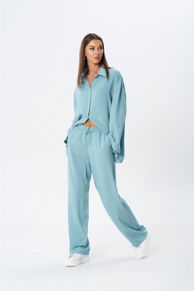 Блуза, брюки Lady Line 1607 мята - фото 1