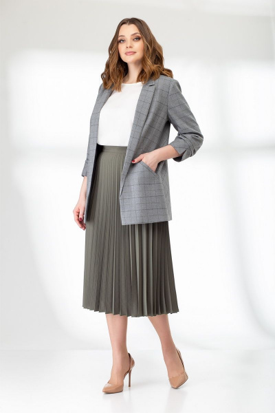 Блуза, жакет, юбка Elady 3826 клетка - фото 6