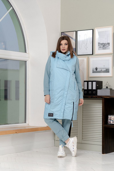 Жилет GRATTO 7111 голубой - фото 5