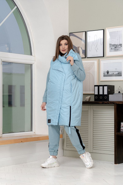 Жилет GRATTO 7111 голубой - фото 4