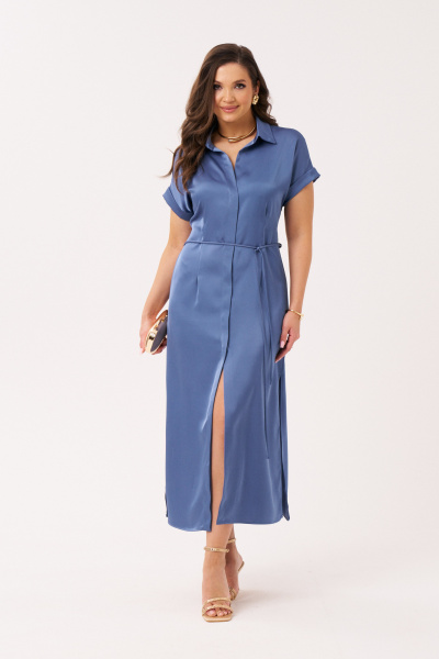 Платье Панда 105280 темно-голубой - фото 1