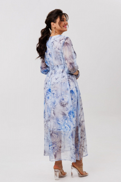 Платье Anelli 1605 аквамариновый_пион - фото 7