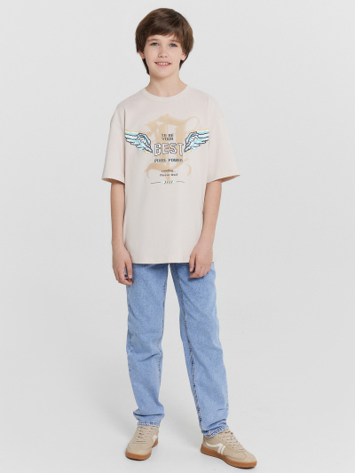 Футболка Mark Formelle 113455/24-32325П-0 льняной_печать_3_сл_на_пол - фото 2