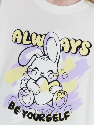 Футболка Mark Formelle 117843-2/25-37581П-0 белый_граффити_на_лаванде - фото 3