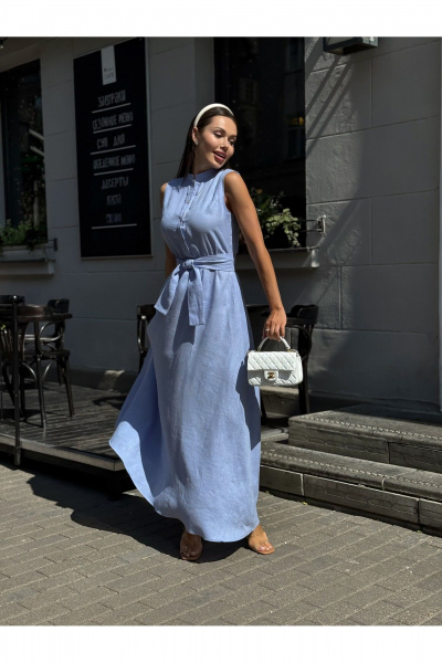 Леняое платье в стиле на каждый день Pavlova 162 фиалка - фото 5