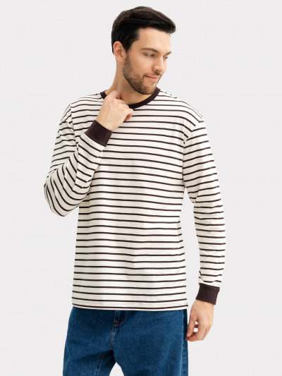 Лонгслив Mark Formelle 121811/1/24-3682П-0 молочно_шоколадная_полоска - фото 3