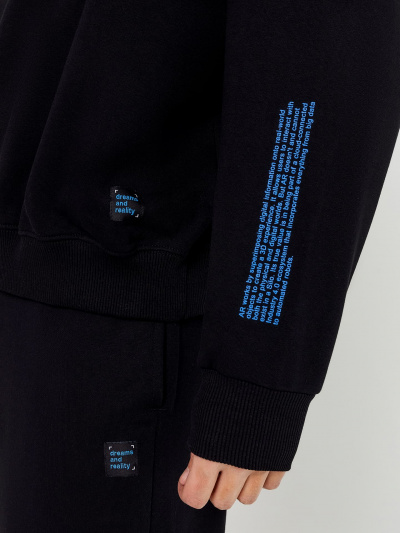 Худи Mark Formelle 121816/24-3609П-7П черный_печать_3_сл_на_пол_1сл_на_спинке_1сл_внутр._ - фото 2