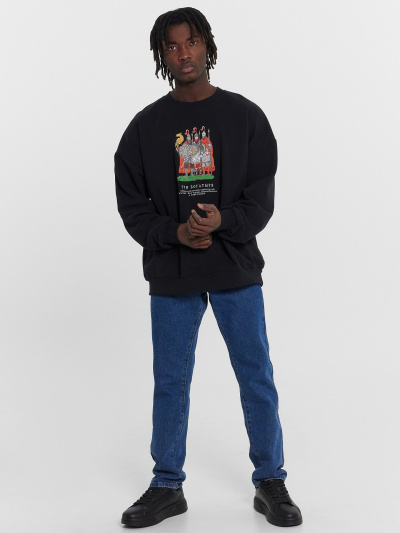 Свитшот Mark Formelle 121866/1/24-4100П-7(3) черный_печать_3_сл_на_пол_3_сл_на_спинке - фото 4