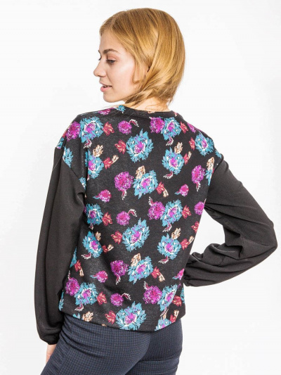Джемпер Mark Formelle 122428/19-6116-7 цветы_на_черном - фото 2