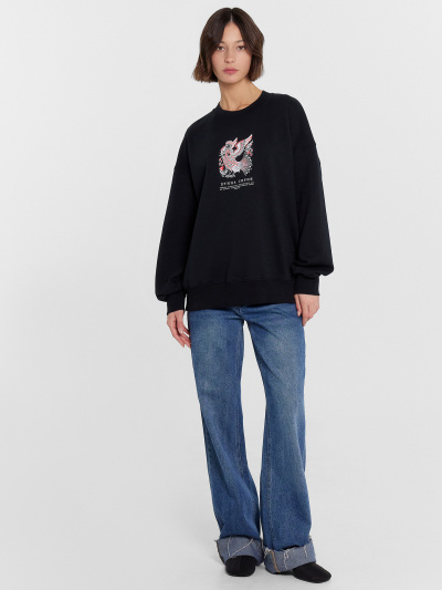 Свитшот Mark Formelle 122919/1/24-30074П-7 черный_печать_3_сл_на_пол_2_сл_на_спинке - фото 3