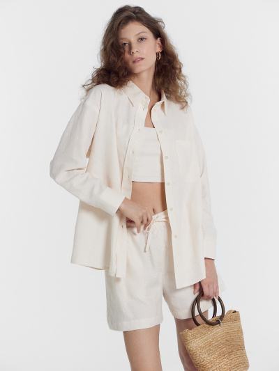 Рубашка Mark Formelle 122955-1/1/24-28374П-9 молочные_цветы_жаккард - фото 2