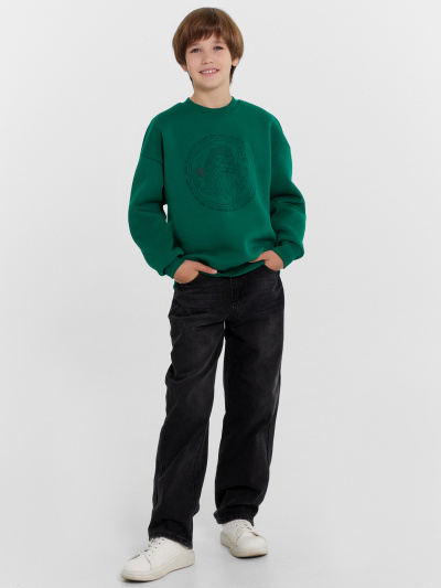 Свитшот Mark Formelle 123437/1/24-27869П-7П зеленый_печать_3_сл_на_пол - фото 4