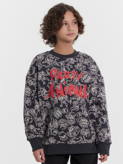 Свитшот Mark Formelle 123437/1/24-30402ПП-7П персонажи_на_графитовом_2_сл_на_пол - фото 4