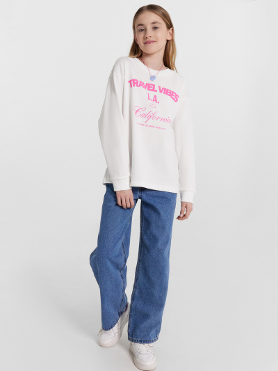 Лонгслив Mark Formelle 127908/1/24-28324П-0 белый_печать_3_сл_на_пол - фото 1