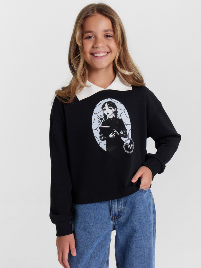 Свитшот Mark Formelle 127922/1/24-31109П-0 черный_печать_2_сл_на_пол - фото 5