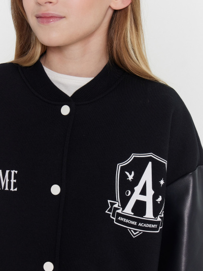 Бомбер Mark Formelle 167754/24-31095Ц-7П черный_печать_1_сл_пер_ЛВ_дет_1сл_пер_ПР_дет_3сл_з - фото 5