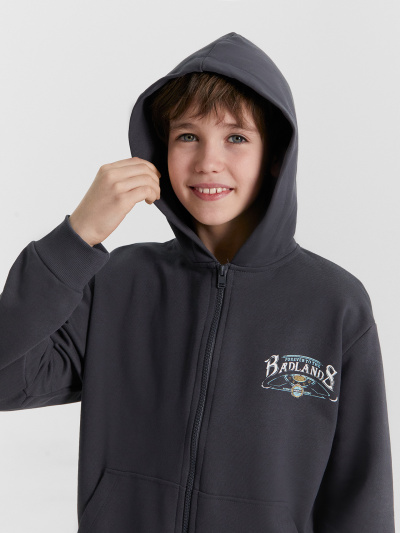 Толстовка Mark Formelle 363332/1/24-32490П-7 графит_печать3_2_сл_на_пол_2_сл_на_спинке - фото 3