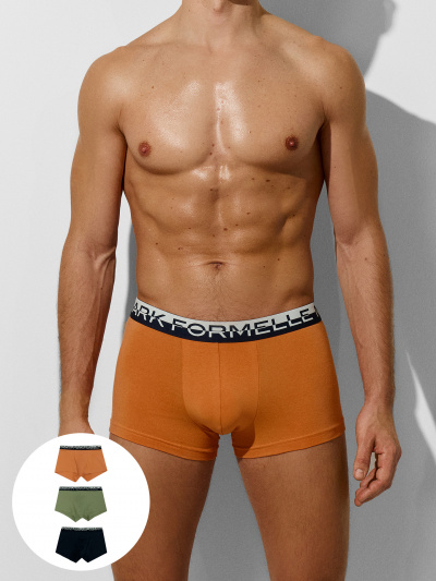 Трусы Mark Formelle 411124-3/25-5137Ц-5 зеленый_чай_морковный_глубокий_синий - фото 1