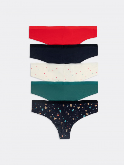 Трусы Mark Formelle 412247-5/22/10-19374П-5 разноцветные_горошки_на_молочном_2_сл_на_дет_п - фото 5