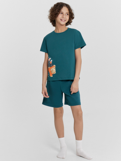 Футболка, шорты Mark Formelle 563322-1/24-32079ПП-0 черное_море_печать_Печать - фото 1