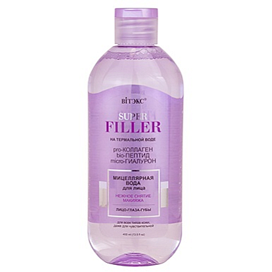 Мицеллярная вода Belita SUPER FILLER-Вода Мицеллярная д/лица Нежное снятие макияжа - фото 1