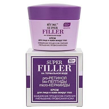 Крем для лица Belita SUPER FILLER-Крем д/лица и кож.вокр.глаз Замедл.пр.стар.умен.провис.ко - фото 1