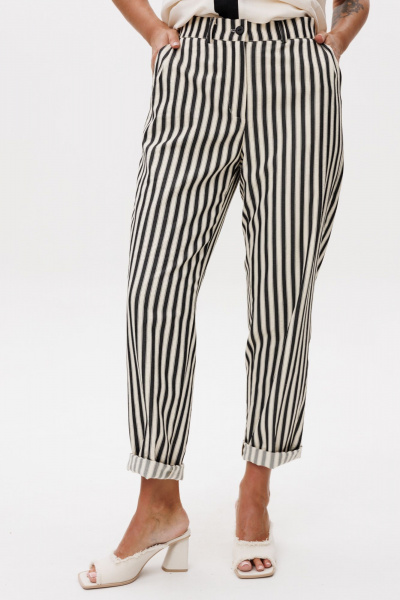 Блуза, брюки Ma Vie М-687 молочный _черный - фото 13