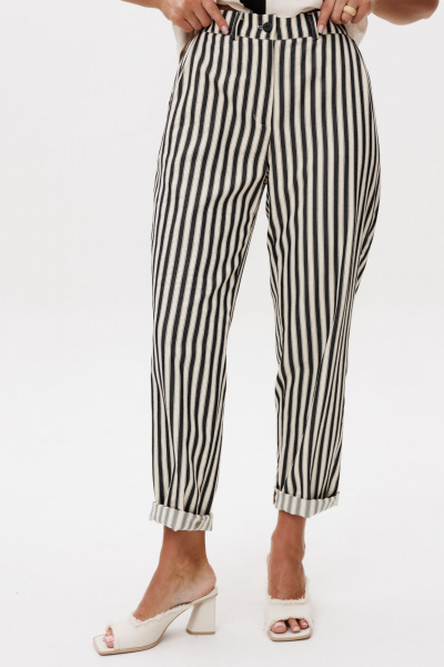 Блуза, брюки Ma Vie М-687 молочный _черный - фото 12