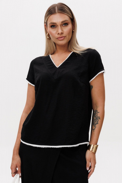 Блуза, кюлоты Ma Vie М-688 черный - фото 14