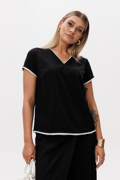 Блуза, кюлоты Ma Vie М-688 черный - фото 13