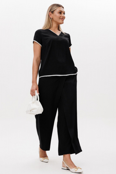 Блуза, кюлоты Ma Vie М-688 черный - фото 10